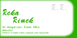 reka rimek business card